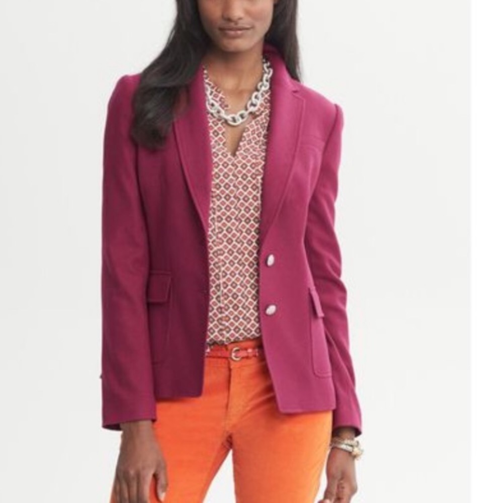Banana Republic Hacking Jacket in burgundy